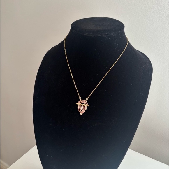 Jewelry - Gold Tone Geometric Pendant Necklace - Women's Jewelry